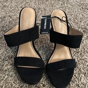 Express black heel sandals